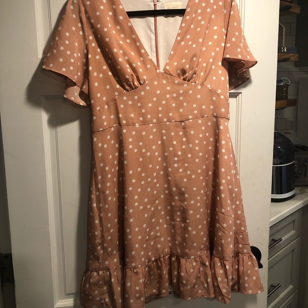 Blush Polkadot Dress